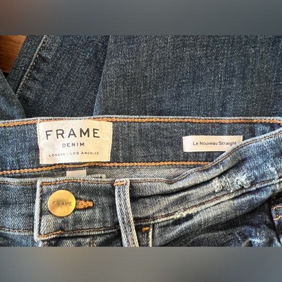 Like new Frame 25 Le Nouveau Straight Jeans w/ Split Hem - Picture 4 of 9